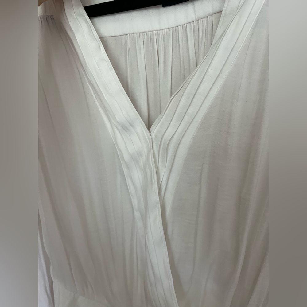 Rachel Roy White Cropped Wrap Blouse - Picture 6 of 7
